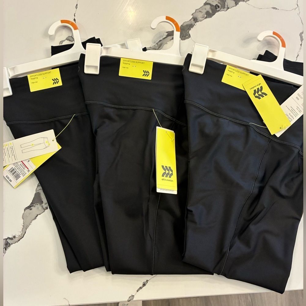 All in Motion Women's Classic Black Leggings set of 3